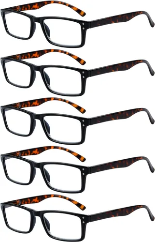 Vista 5 de Eyekepper Lentes con filtro de luz azul que bloquean el deslumbramiento digital para mujeres y hombres, pantalla de computadora de lectura, tortuga