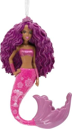 Vista 10 de Hallmark Mattel - Adorno navideño de Barbie afroamericana