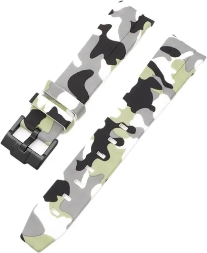 Vista 9 de Correa de camuflaje para Omega Moon Curvo Extremo Pulsera de goma de silicona Hombres Mujeres Sport Watch Band Accesorio 0.787 in