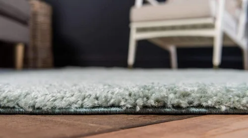 Vista 4 de Unique Loom Colección Solo - Alfombra Calabasas (7' 10" x 10' Rectangular, Azul Claro)