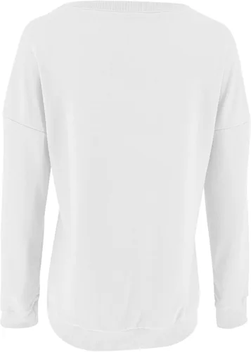 Vista 3 de Bingerlily Sudaderas casuales de manga larga para mujer, cuello redondo, ajuste relajado, lindos suéteres