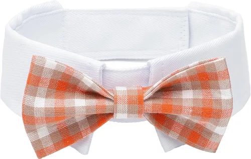 Vista 31 de Collar de corbatín negro para gato Segarty, lindo esmoquin para cachorros con corbatín para perros con collar blanco ajustable hecho a mano