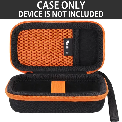 Vista 3 de Funda protectora de transporte para Klein Tools GFCI receptáculo probador de tomas de corriente 120V RT250, funda negra + cremallera naranja