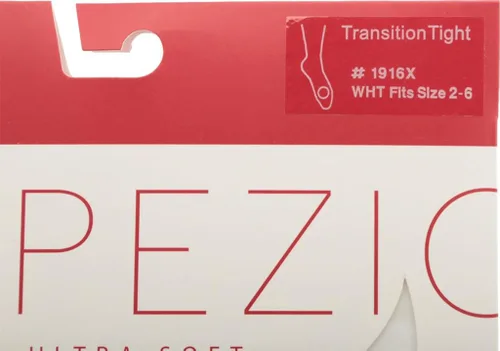 Vista 4 de Medias de nylon Capezio ultrasuaves, de danza, ajustadas, para mujer, L XL, Blanco