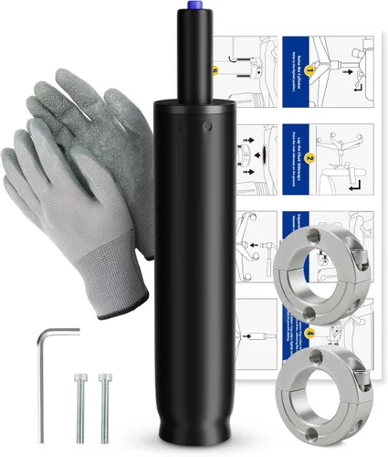 Vista 8 de MASTERY MART Kit de repuesto de cilindro de gas para silla de oficina, pistón neumático hidráulico resistente de 4 pulgadas, capacidad de 1000