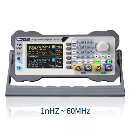 Vista 3 de Generador de señal DDS programable de doble canal Goupchn 60MHz