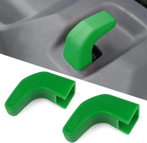 Vista 10 de Cubiertas de gancho de remolque de parachoques de fábrica (actualización) para Jeep Wrangler JK JL Gladiator TJ, accesorios protectores negros