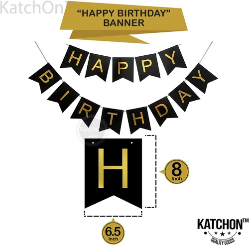 Vista 3 de Kit dorado de decoración de cumpleaños número 50 – grande, paquete de 26 Cartel de cumpleaños 50 negro y dorado con globos de estrella de Mylar