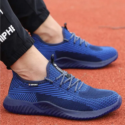Vista 9 de SUADEX Zapatos con puntera de acero para hombres y mujeres, indestructibles, con puntera de acero, zapatillas ligeras de trabajo, seguridad, a