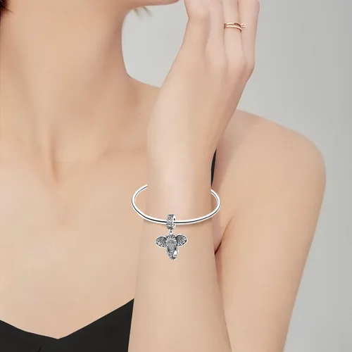 Vista 132 de LUXILLA Abalorio de plata de ley 925 para madre, hija, abuela, para familia, amor, madre, hija, abuela, para pulseras, collares, dijes, abalorios