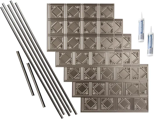 Vista 10 de FASÄDE Kit decorativo para salpicaduras de vinilo de estilo tradicional y patrón 4 de 15 pies cuadrados en bronce de las Bermudas