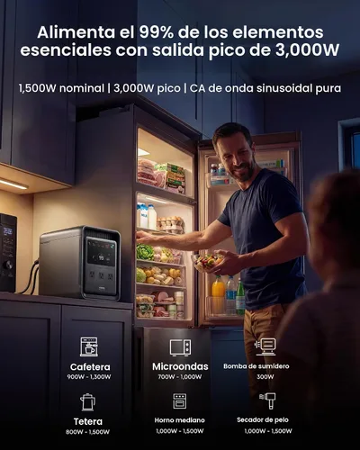 Vista 7 de Anker SOLIX S2000 Estación de energía portátil con panel solar de 400 W