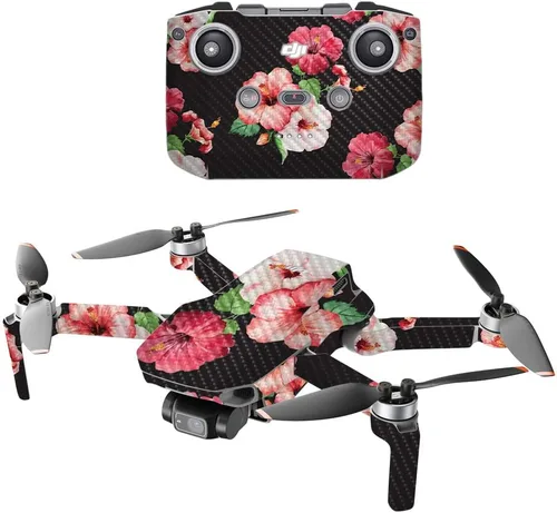 Vista 29 de MightySkins - Drone portátil de fibra de carbono compatible con DJI Mini 2, morado antiguo, acabado de fibra de carbono texturizado protector