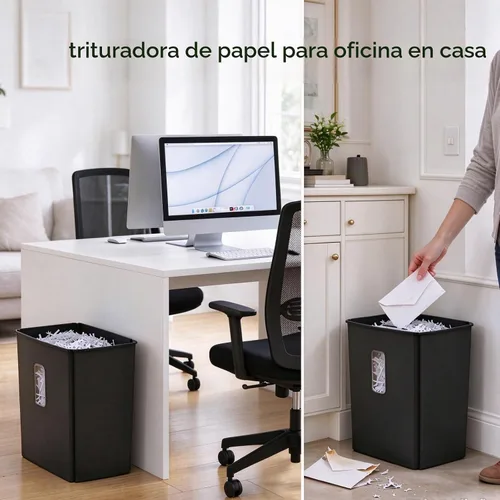 Vista 6 de Wingwise Trituradora de papel para uso en la oficina en casa, trituradora