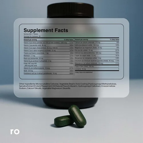 Vista 5 de Ro Daily Multivitamínico para hombres Apoya la actividad física, la salud del cerebro y el corazón y el sistema inmunológico con 23 nutrientes
