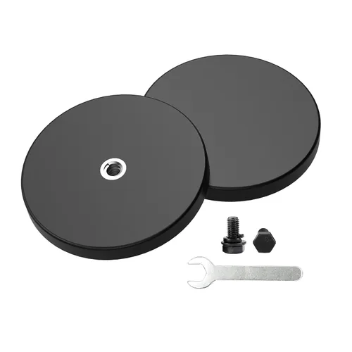Vista 10 de Magnetpro 4 imanes de montaje con revestimiento de goma fuerte, antiarañazos y anticorrosión, más de 30 libras de potencia adhesiva, con orificio
