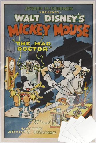 Vista 8 de Mickey Mouse - Walt Disney Movie Poster (The Mad Doctor) (Size: 24" x 36") (Laminated Poster)
