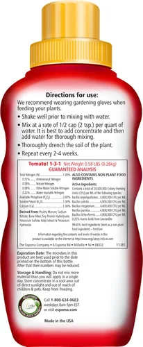 Vista 2 de Espoma ¡Tomate concentrado orgánico de 8 onzas! Alimento vegetal - Fertilizante vegetal para todo tipo de tomates y otras verduras. Para jardinería