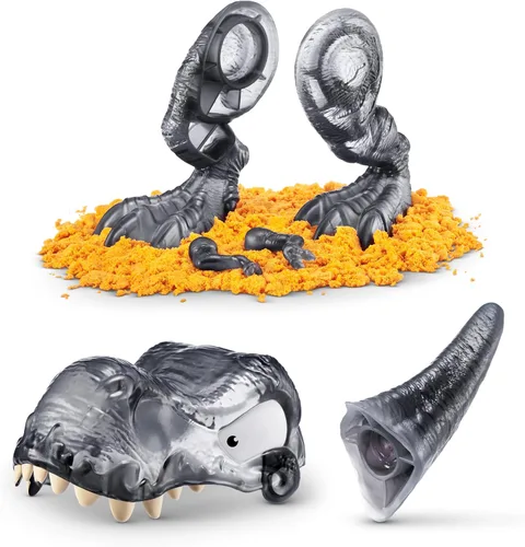 Vista 3 de ZURU SMASHERS Isla de Dinosaurios T-Rex Batallas (Versión Negra) de ZURU 50+ Sorpresas Dinosaurio Coleccionable para Niños T-Rex Triceratops Slime