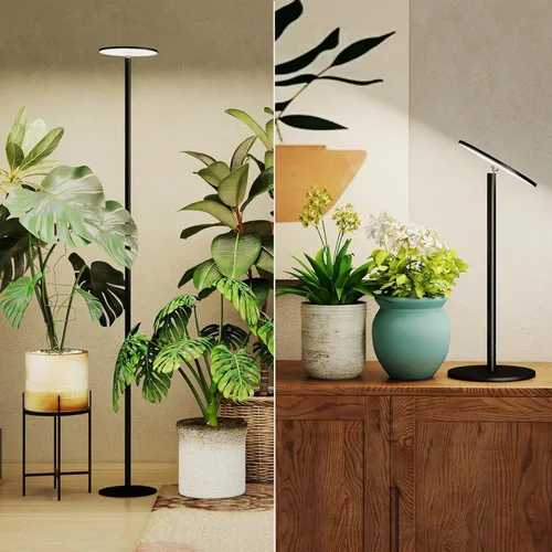Vista 9 de chiphy 40W Grow Lights Full Spectrum, 1-23H Timer,10 Dimmable Brightness, 22''-69'' Height Adjustable, Minimalist Aluminum Tall Plant Lights for