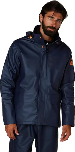 Vista 2 de Helly Hansen Workwear Gale Waterproof Jackets for Men Made from Heavy-Duty Polyurethane on Polyester Knit for High Mobility