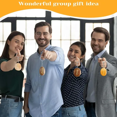 Vista 7 de Taiyin 40 llaveros con cita inspiradora, regalos de piedras motivacionales, llaveros positivos grabados, piedras inspiradoras, regalos
