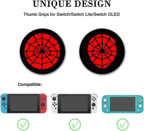 Vista 30 de PERFECTSIGHT Juego de 4 fundas para palanca de mando para Switch Lite/OLED, para Nintendo Switch, para Switch Lite/OLED, cubierta de botón analógica