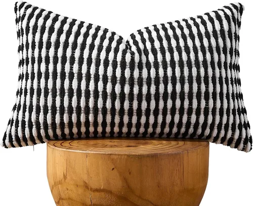 Vista 33 de AmHoo - Funda decorativa de almohada estilo bohemio de chenilla, funda de almohada con borlas tuftadas para sofá, cama, dormitorio, sala de estar