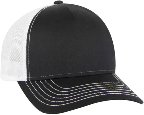 Vista 12 de The Vintage Year Gorra de béisbol ajustable de los deportes del camionero de la malla estructurada del algodón liso Negro