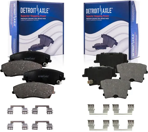 Vista 41 de Detroit Axle - Pastillas de Freno Delantero Izquierdo Reemplazo de Pinza de Disco para Dodge Ram 1500 Dakota Mitsubishi Raider - Juego de 3 piezas