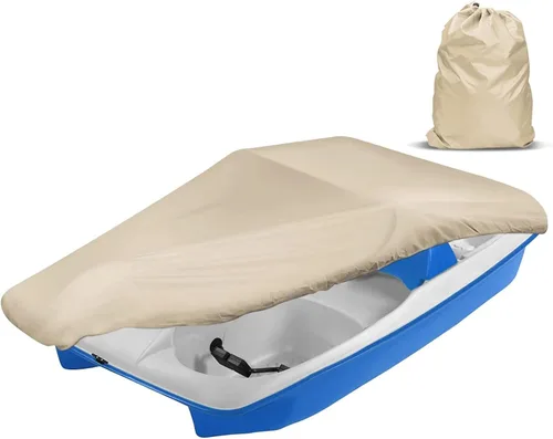 Vista 9 de iCOVER - Funda para bote de pedales, apta para botes de remo de 3 o 5 personas, funda impermeable resistente para remos, negra