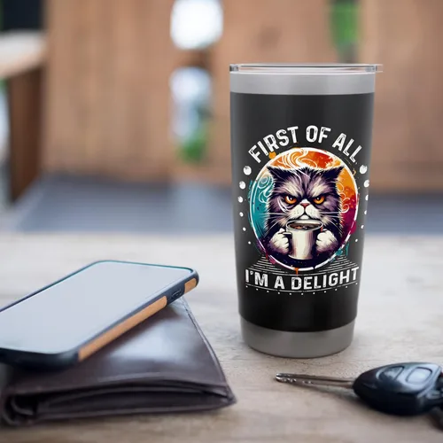 Vista 7 de Funny Termos - Vaso térmico para café, vaso de café de 20 onzas de acero inoxidable