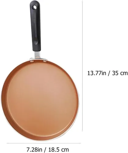 Vista 2 de Hemoton Sartén anodizada dura de aluminio antiadherente sartén de tortilla de 11 pulgadas