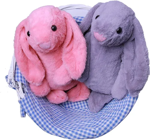 Vista 6 de Oypeip - Cesta de Pascua de regalo, cesta de almacenamiento ovalada de mimbre redonda con un asa desplegable, cestas de Pascua para niños, tela