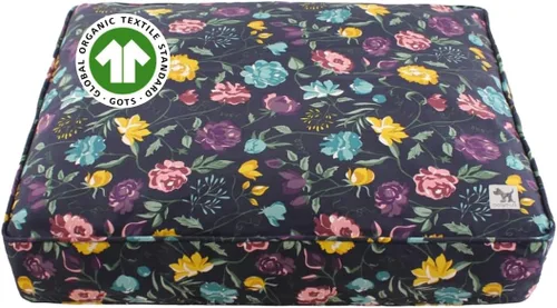 Vista 47 de Molly Mutt Pequeña Funda para Cama de Perro, Amarillo por la Mañana, Verde Oliva y Azul Claro