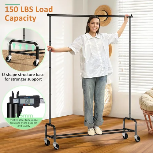 Vista 7 de SLEEPING LAMB Organizador de zapatos largo de 2 niveles y estantes de ropa resistentes