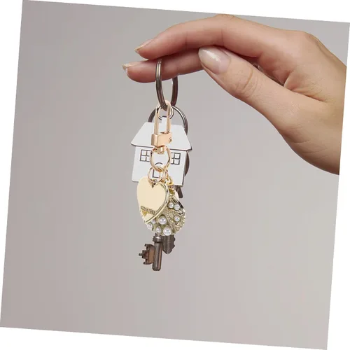 Vista 5 de Llavero con forma de concha para niñas, regalo para mujer, con forma de corazón de perla