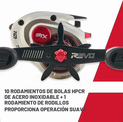 Vista 6 de Abu Garcia Revo STX Carrete de Pesca Baitcast de Perfil Bajo