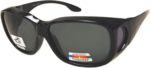 Vista 11 de Gafas de sol polarizadas grandes para hombres y mujeres 2 negro