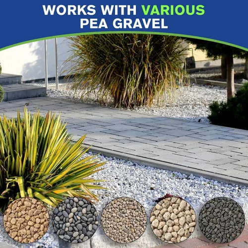 Vista 13 de Teexpert Pegamento de roca para paisajismo, pegamento concentrado de grava de 2 galones para grava de guisantes y rocas pequeñas, fórmula de flujo