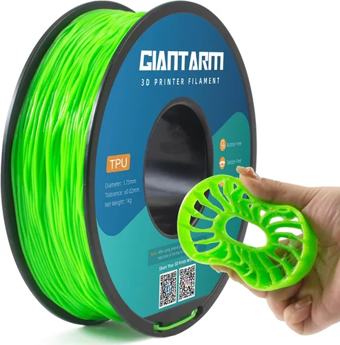 Vista 22 de GIANTARM Filamento PETG, precisión dimensional de 1.75 mm +/-0.02mm, carrete de 1 kg (2.2 libras), embalaje al vacío, para impresoras 3D, verde