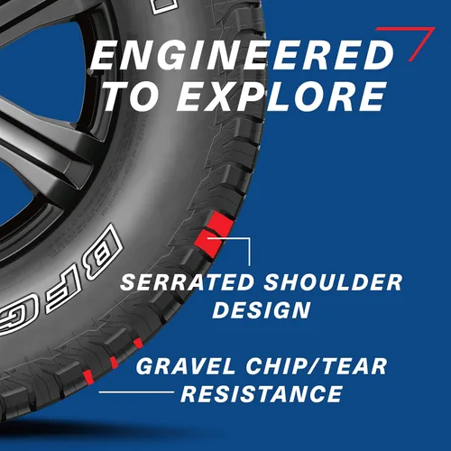 Vista 3 de BFGoodrich Trail-Terrain T/A - Llanta para carretera y todoterreno para camiones ligeros, SUV y crossovers, 245/50R20 102H