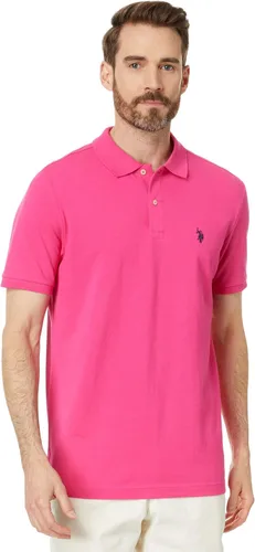 Vista 95 de Polo de piqué de algodón sólido para hombre con pequeño Pony Gris jaspeado