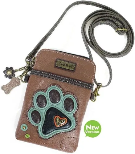 Vista 3 de Chala - Bolsa cruzada de piel sintética multicolor con correa ajustable para teléfono celular