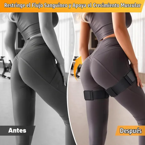 Vista 4 de Booty Bands, Blood Flow Restriction Bands for Women/Men, Adjustable BFR Training Bands for Glutes & Hip Building, Occlusion Resistance Bands
