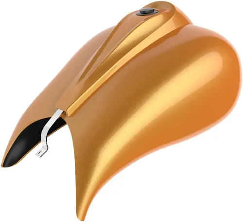 Vista 139 de Cubiertas de tanque estiradas con consola de tablero y tapa de tanque de combustible, cubiertas de combustible de galón para Harley Touring Whisky