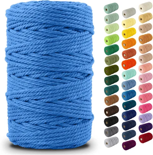Vista 131 de Nook Theory Hilo de macramé de 3mm 109 yardas - Cuerda de macramé suave de 4mm, 5mm perfecta para nudos - Suministros de macramé para colgadores