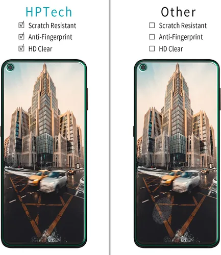 Vista 2 de Protector de pantalla de vidrio templado diseñado para Motorola Moto G Stylus (2021), dureza 9H, antiarañazos, sin burbujas