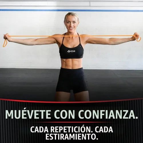Vista 9 de 4KOR - Banda de resistencia de 41 pulgadas, paquete de 2 bandas de ejercicio de 5 a 15 libras con un estiramiento satisfactorio de látex de Sri
