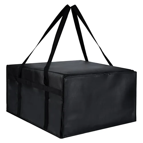 Vista 29 de Paquete de 1 bolsa aislada para entrega de alimentos con parte inferior dura, calentadores de alimentos comerciales XXXL para Uber Eats/Doordash